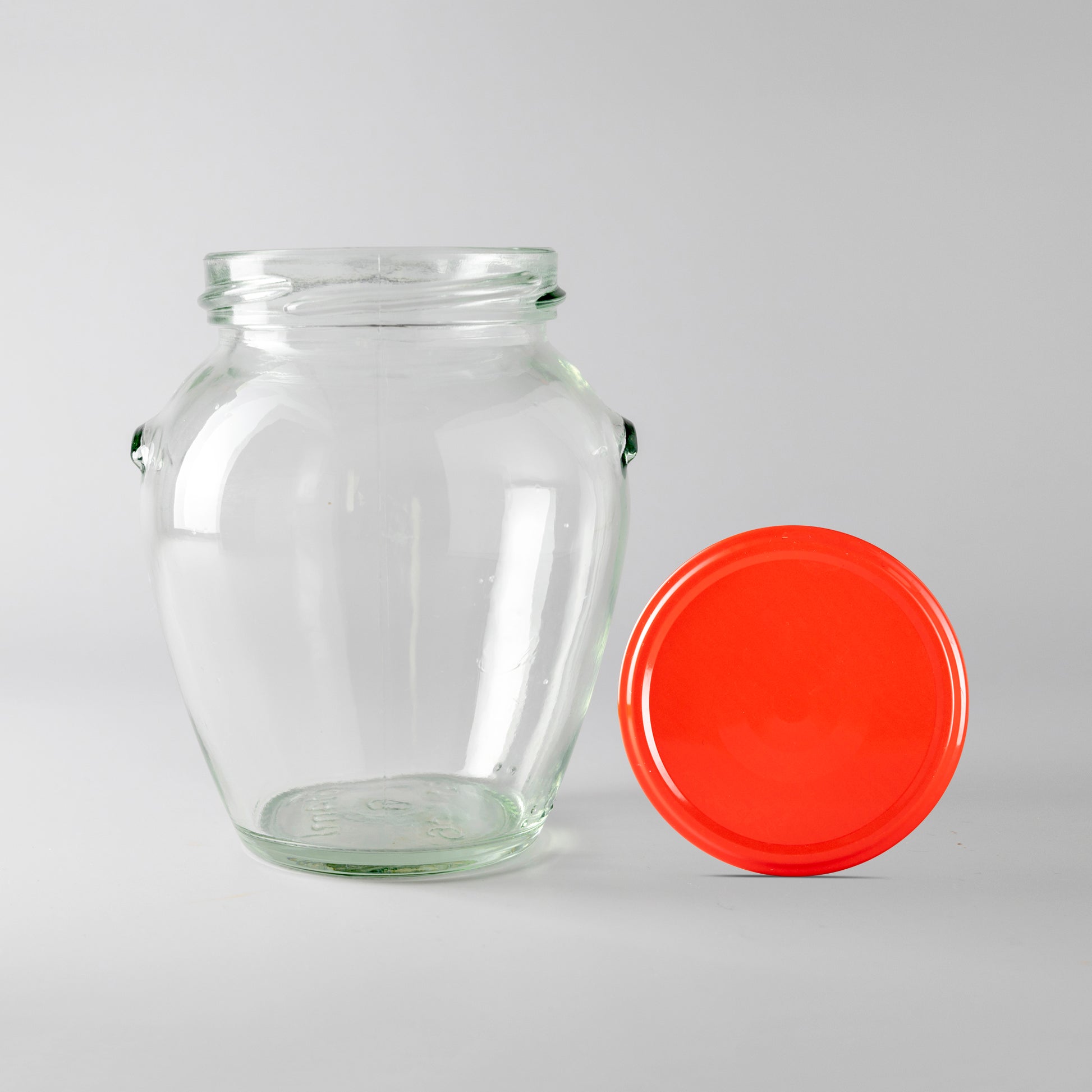 Glass Jar 580ml Orcio red lid