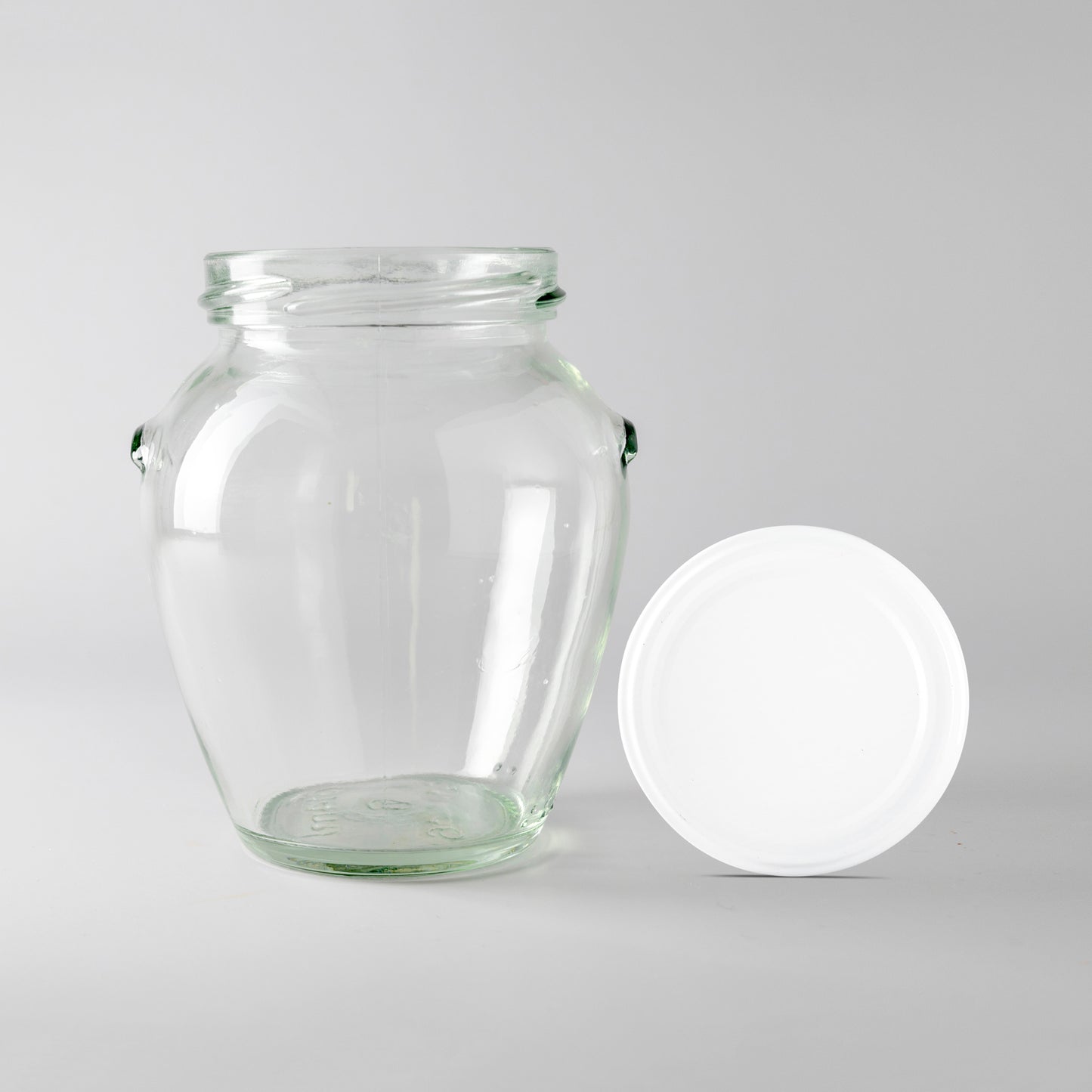 Glass Jar 580ml Orcio white lid