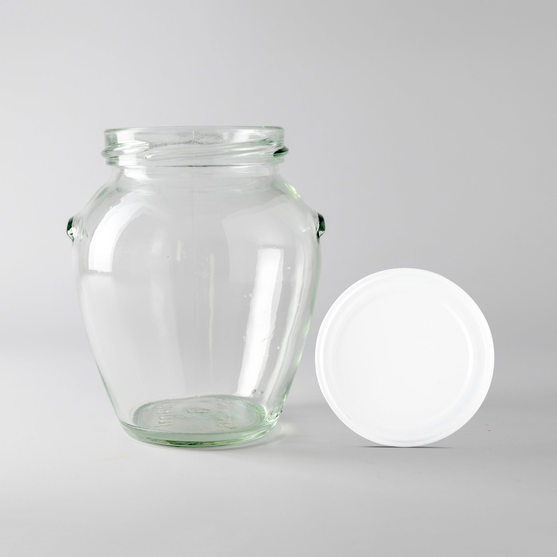 Glass Jar 580ml Orcio white lid