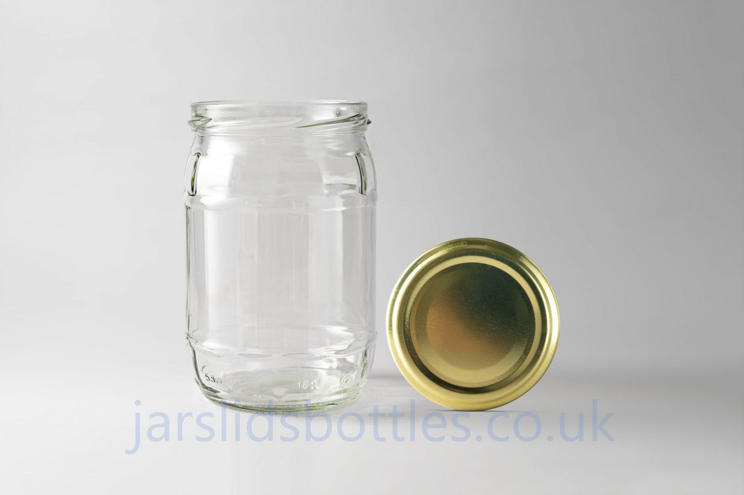 Glass Jar 580ml Via gold lid