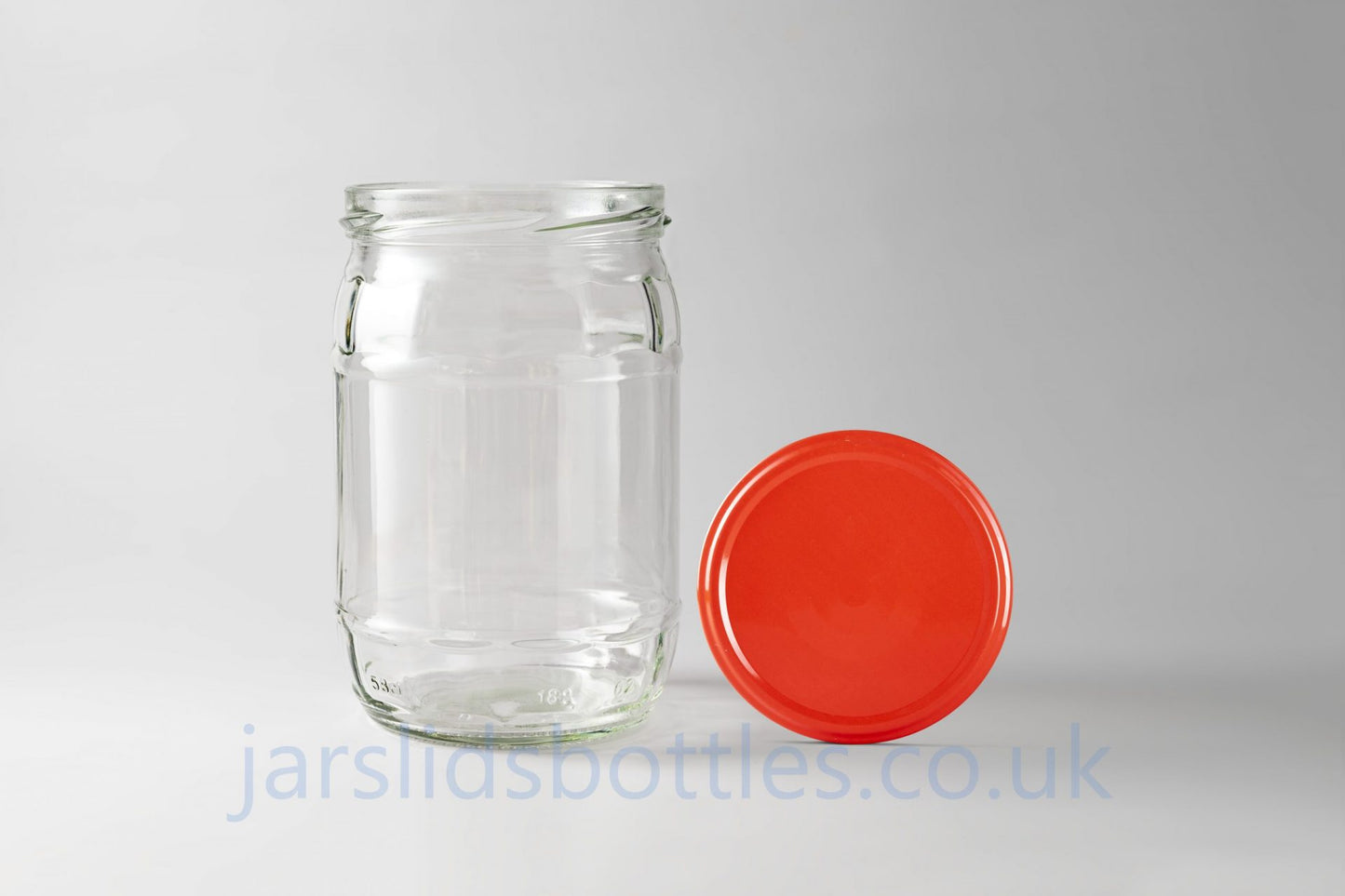 Glass Jar 580ml Via red lid