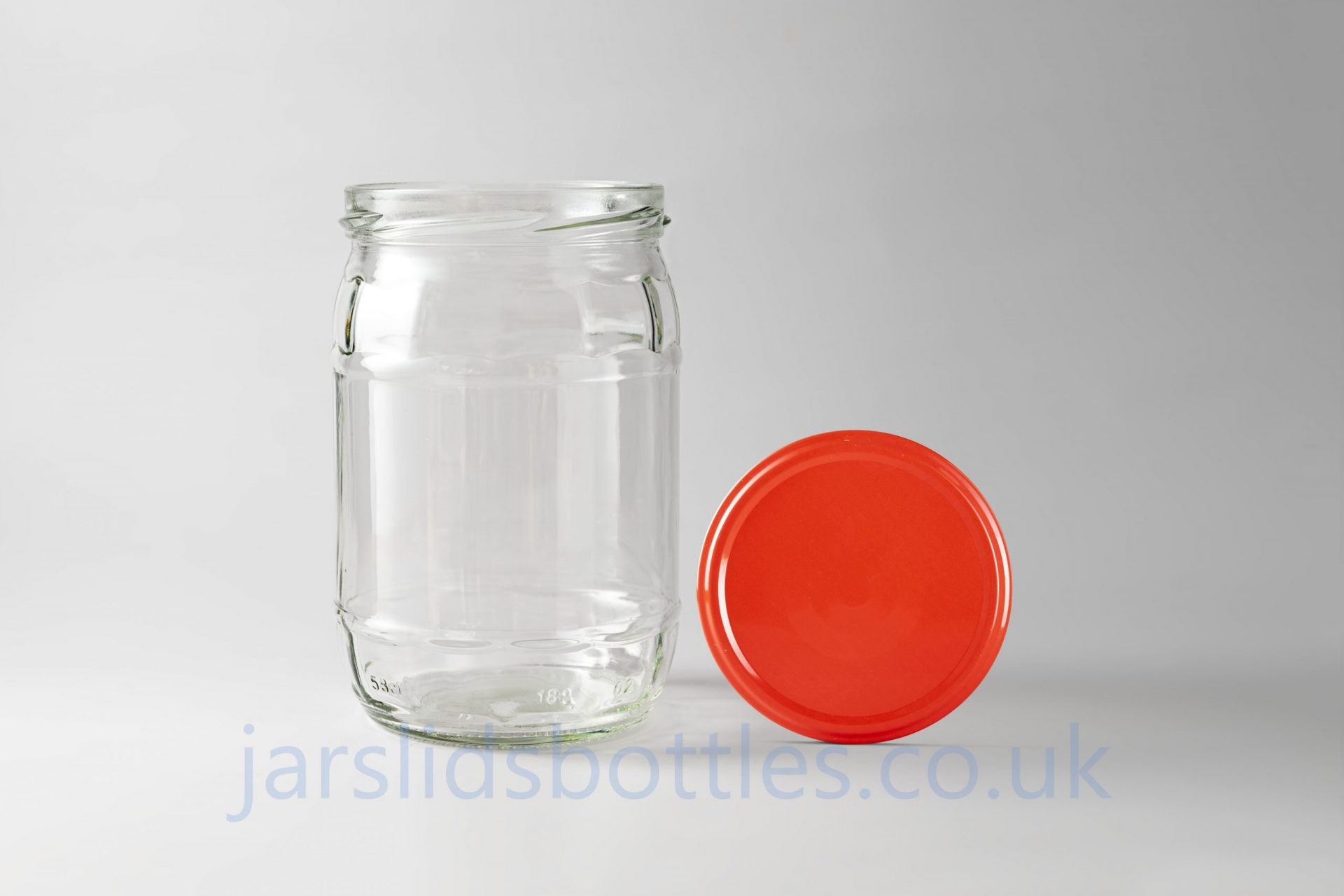 Glass Jar 580ml Via red lid