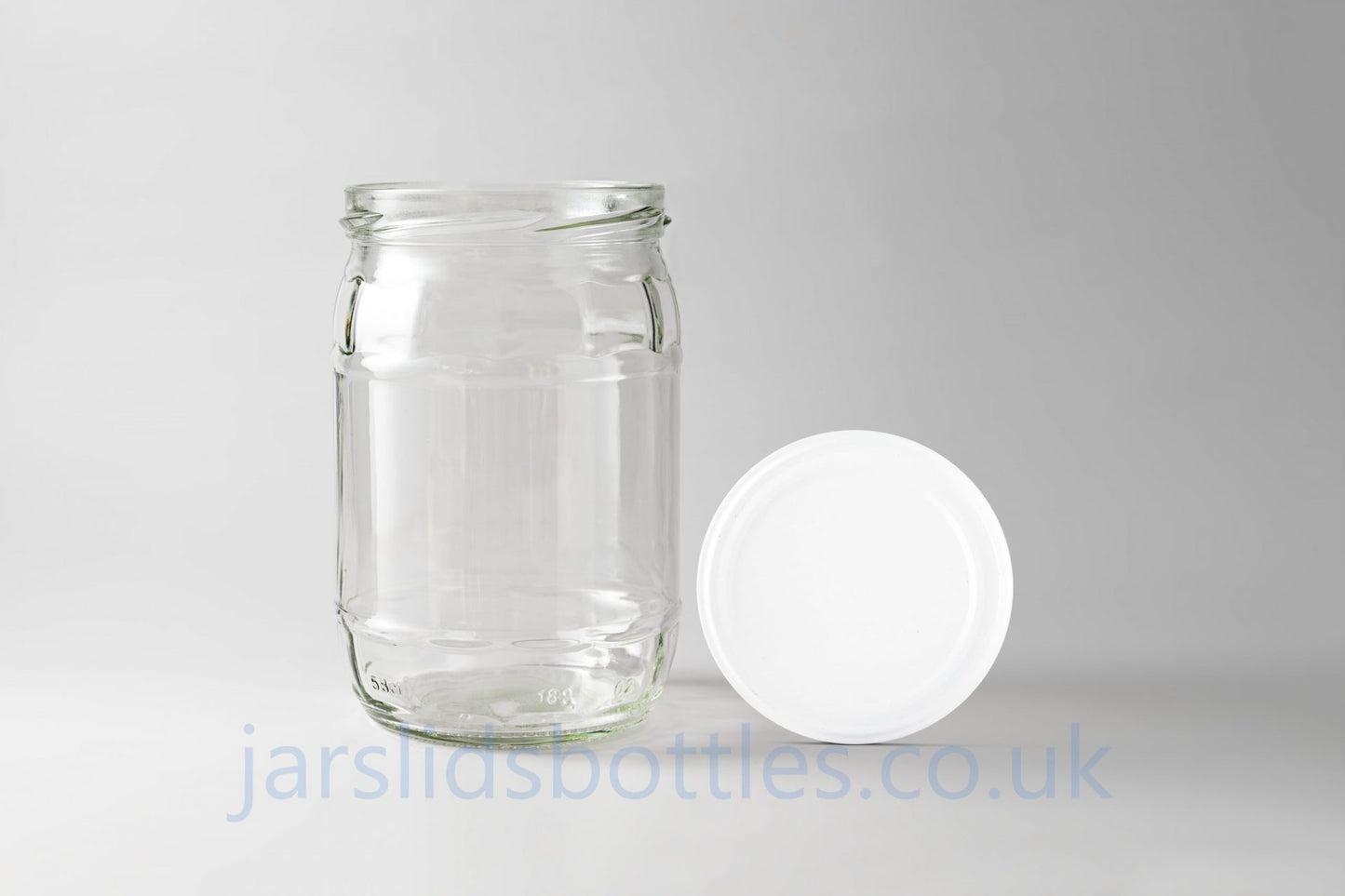 Glass Jar 580ml Via white lid