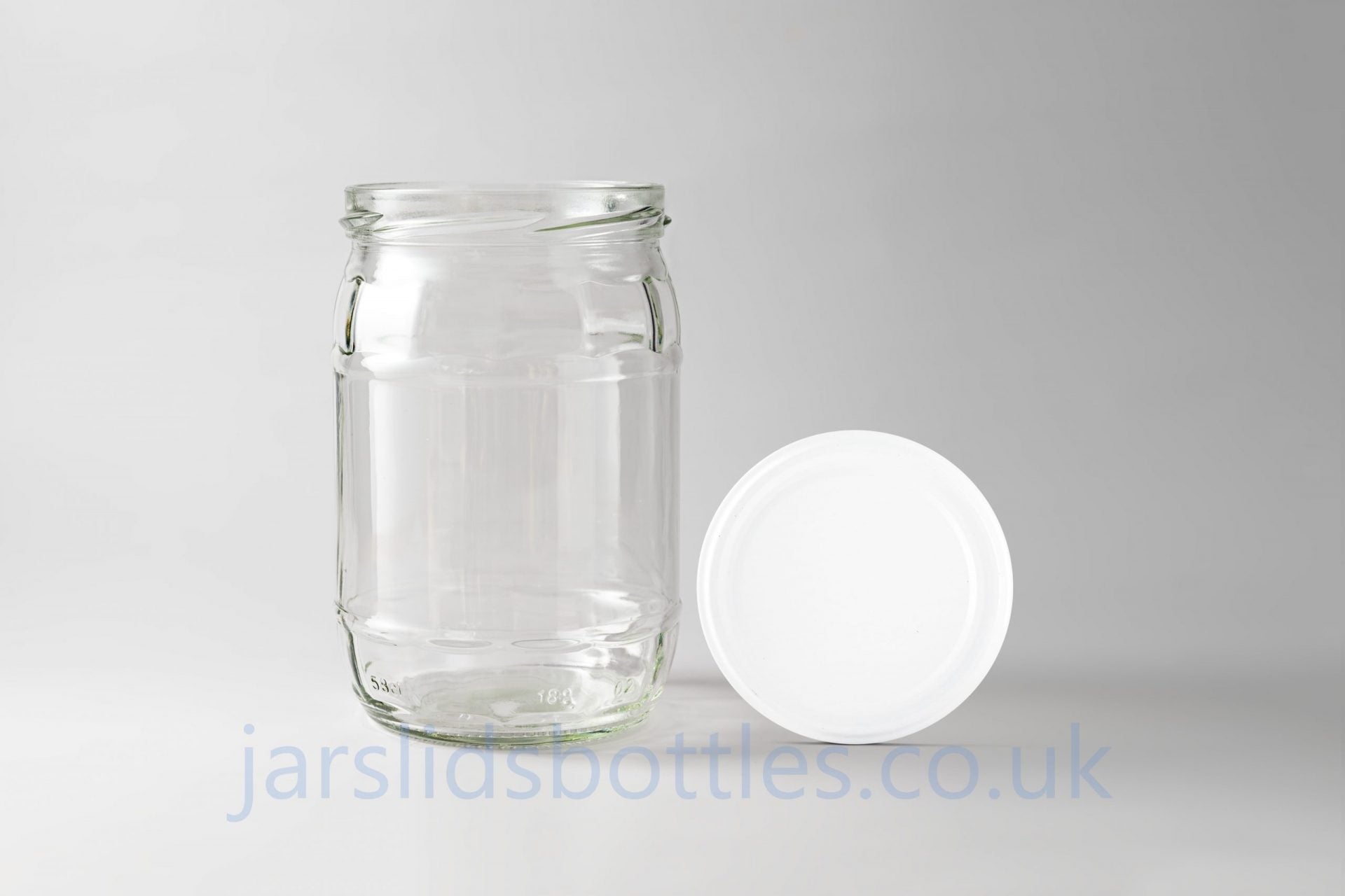 Glass Jar 580ml Via white lid