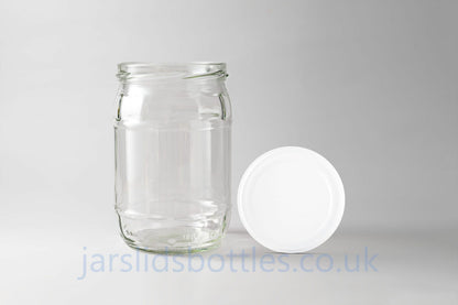 Glass Jar 580ml Via white lid