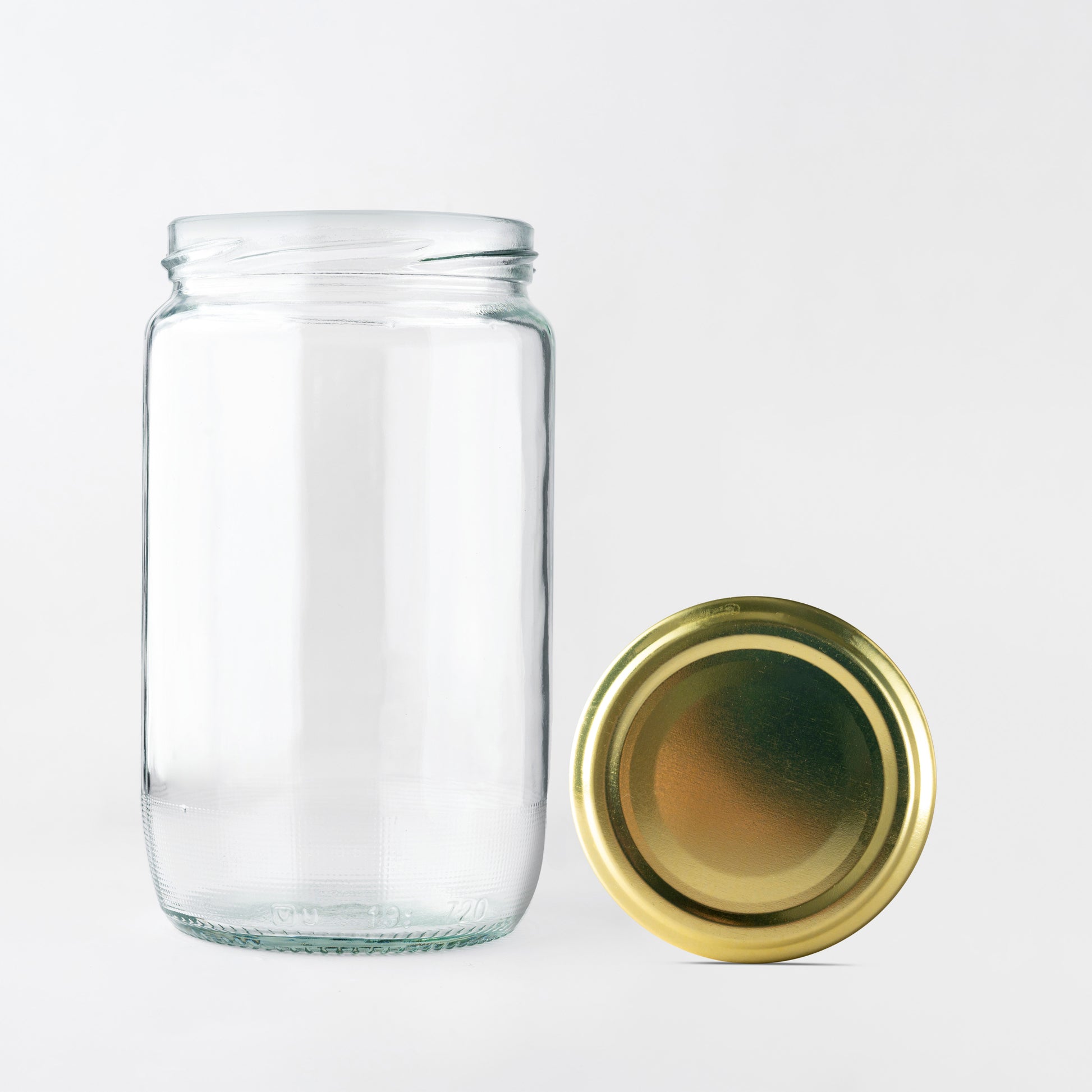 Glass Jar 720ml Franco gold lids