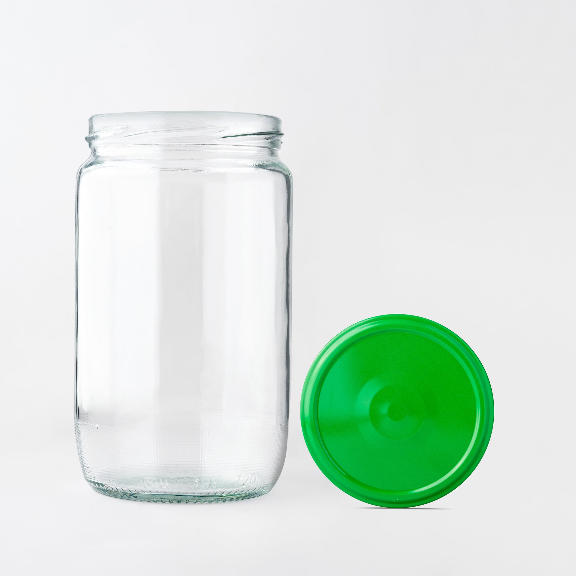 Glass Jar 720ml Franco green lids