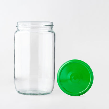 Glass Jar 720ml Franco green lids