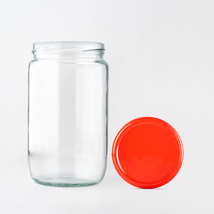 Glass Jar 720ml Franco red lids