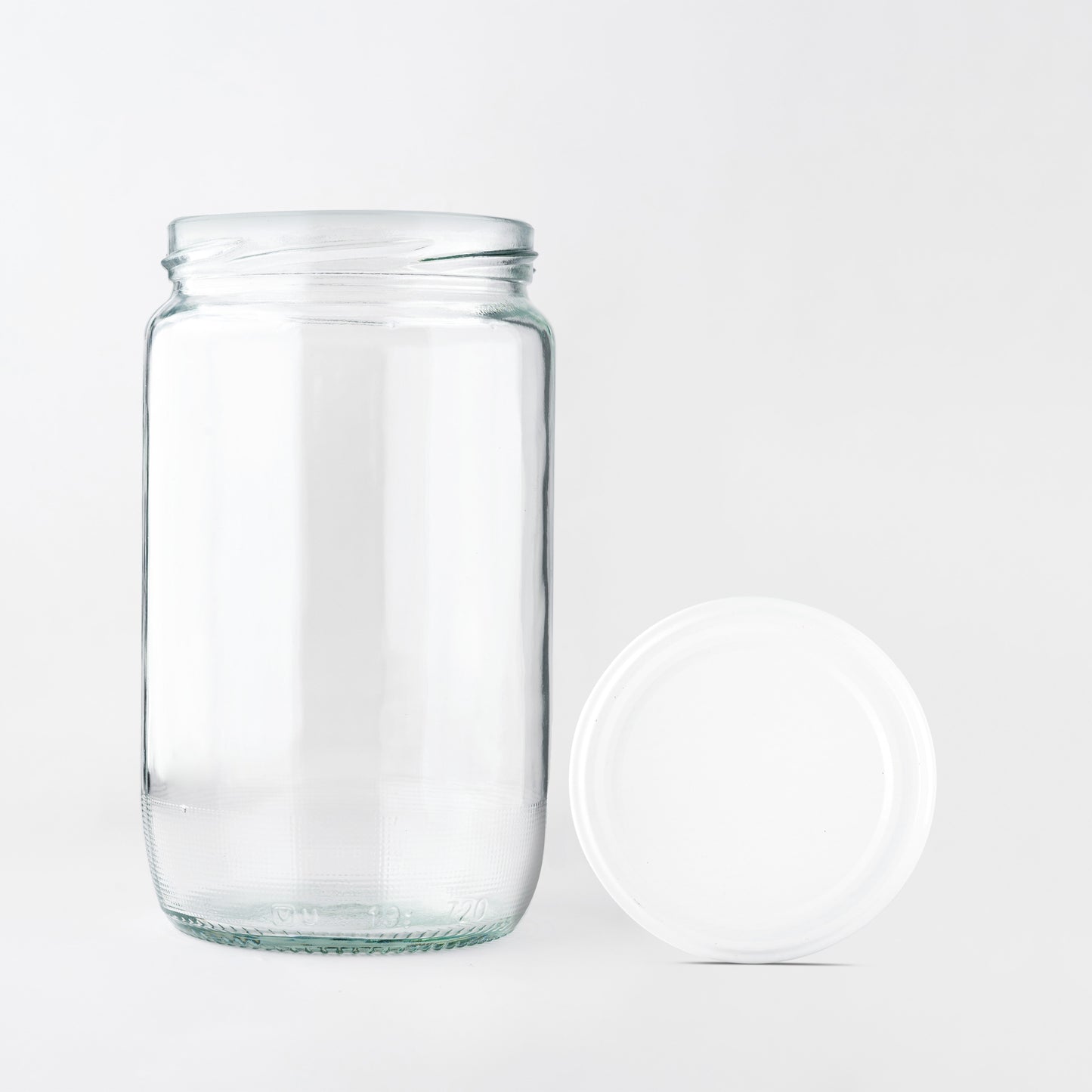 Glass Jar 720ml Franco white lids