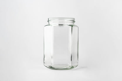 Glass Jar 770ml Hexagonal