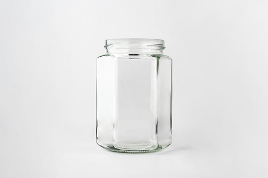 Glass Jar 770ml Hexagonal