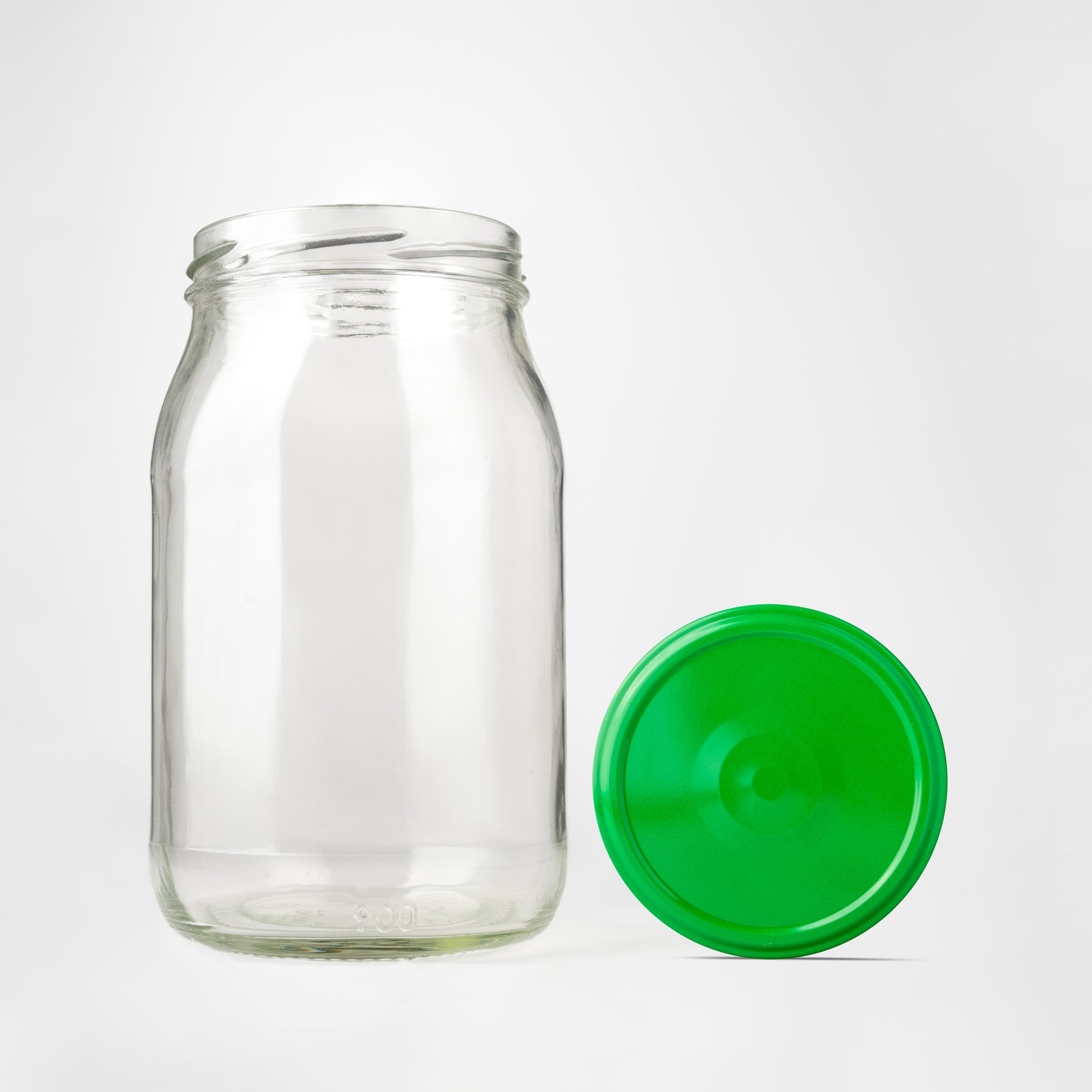 Glass Jar 880ml green lids