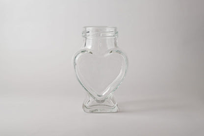 Glass Jar Wedding Favours 106ml Heart