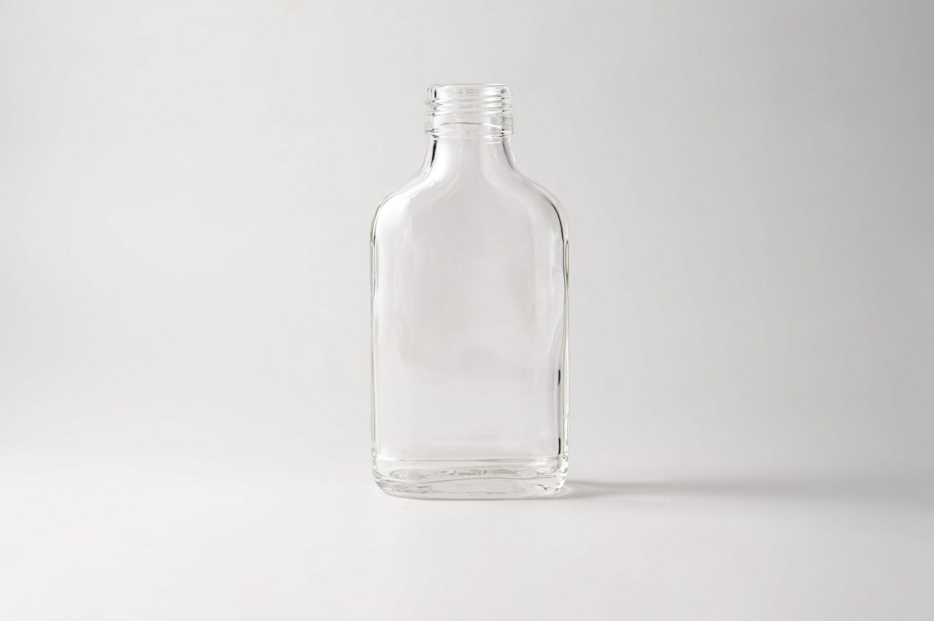 Glass bottle 200ml Flask. Screw caps. 