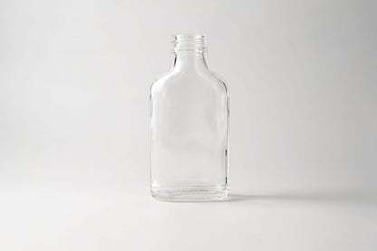 Glass bottle 200ml Flask. Screw caps. 
