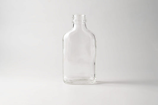 Glass bottle 200ml Flask. Screw caps. 