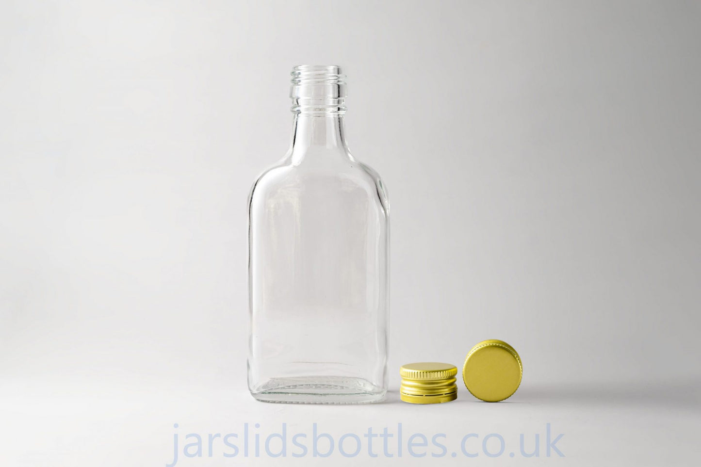 Glass bottle 200ml Flask. Screw caps. 