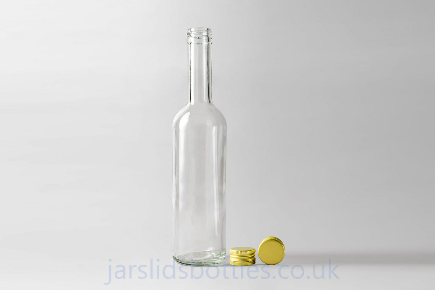 Glass bottle 350ml Larissa. Coming with screw caps. 