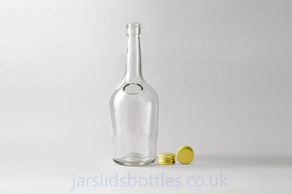 Glass bottle 500 ml Brandy with screw caps.