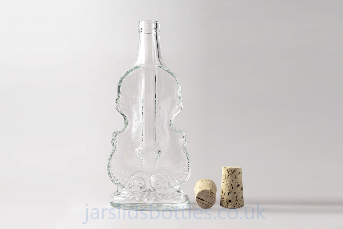 Glass bottles 500ml Violino. Cork stoppers included.