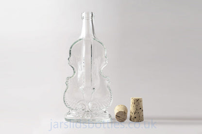 Glass bottles 500ml Violino. Cork stoppers included.