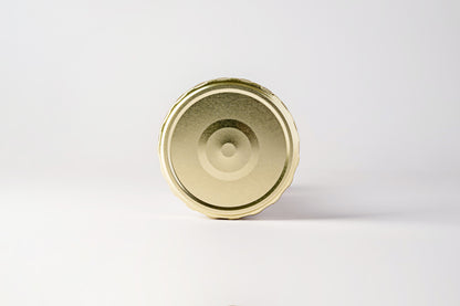 Gold 82 mm metal lid safety button
