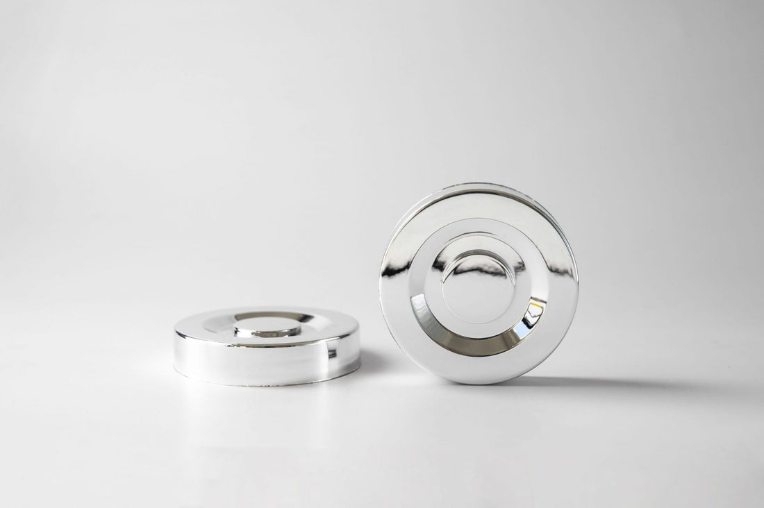 Plastic Deep Silver Lids 53mm