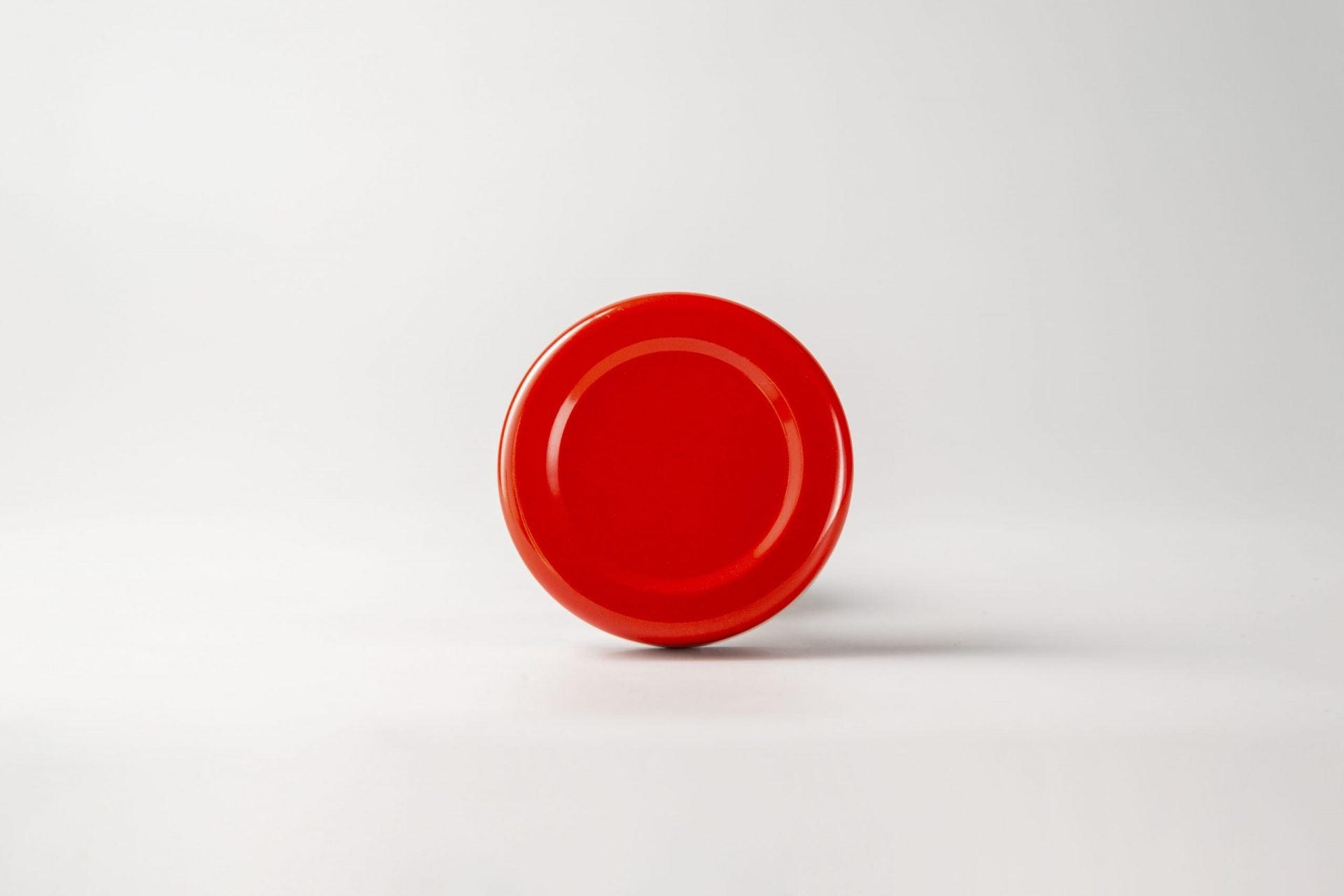 Red metal lids 82 mm plain