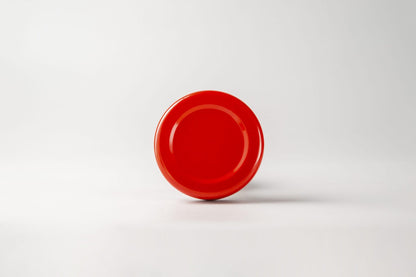 Red metal lids 82 mm plain