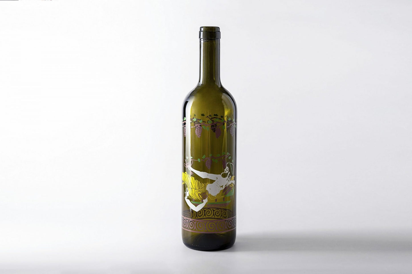 Wine bottle 0.75 L painted UVAG