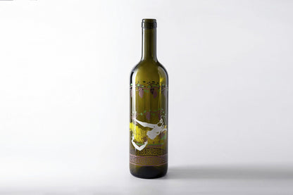 Wine bottle 0.75 L painted UVAG