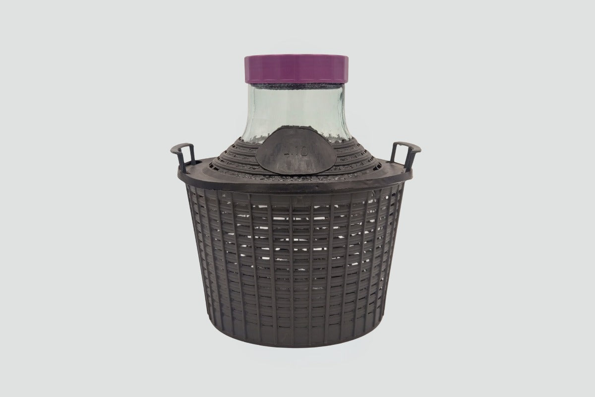 10 Litre Demijohn In Plastic Basket - Southern Jar Company Ltd